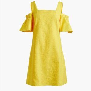 J Crew Yellow Open Shoulder Dress